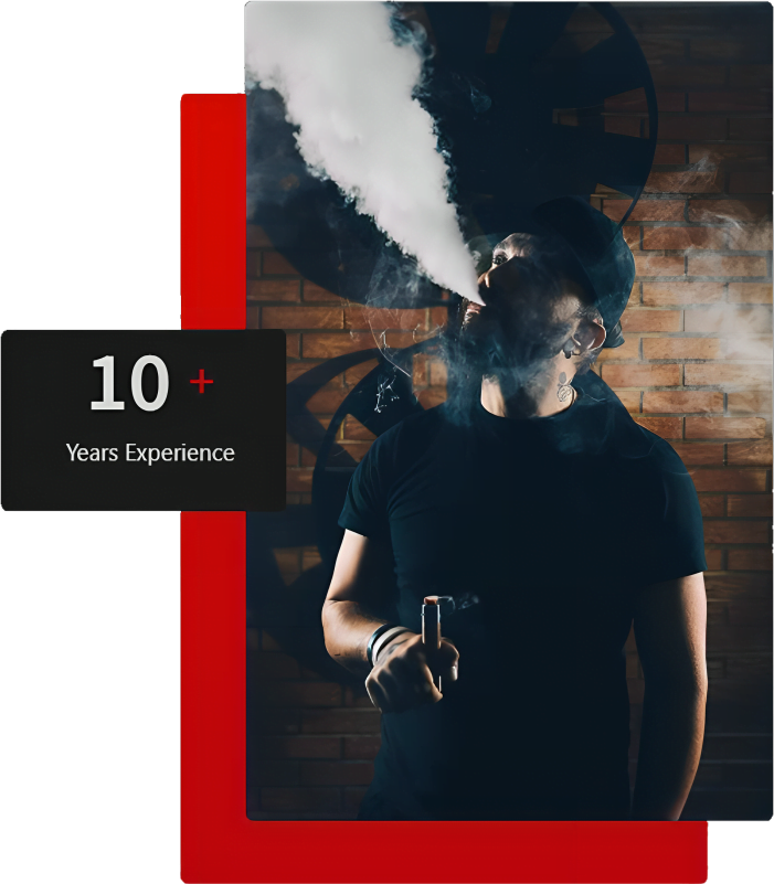 person vaping at vape vibes arlington,texas